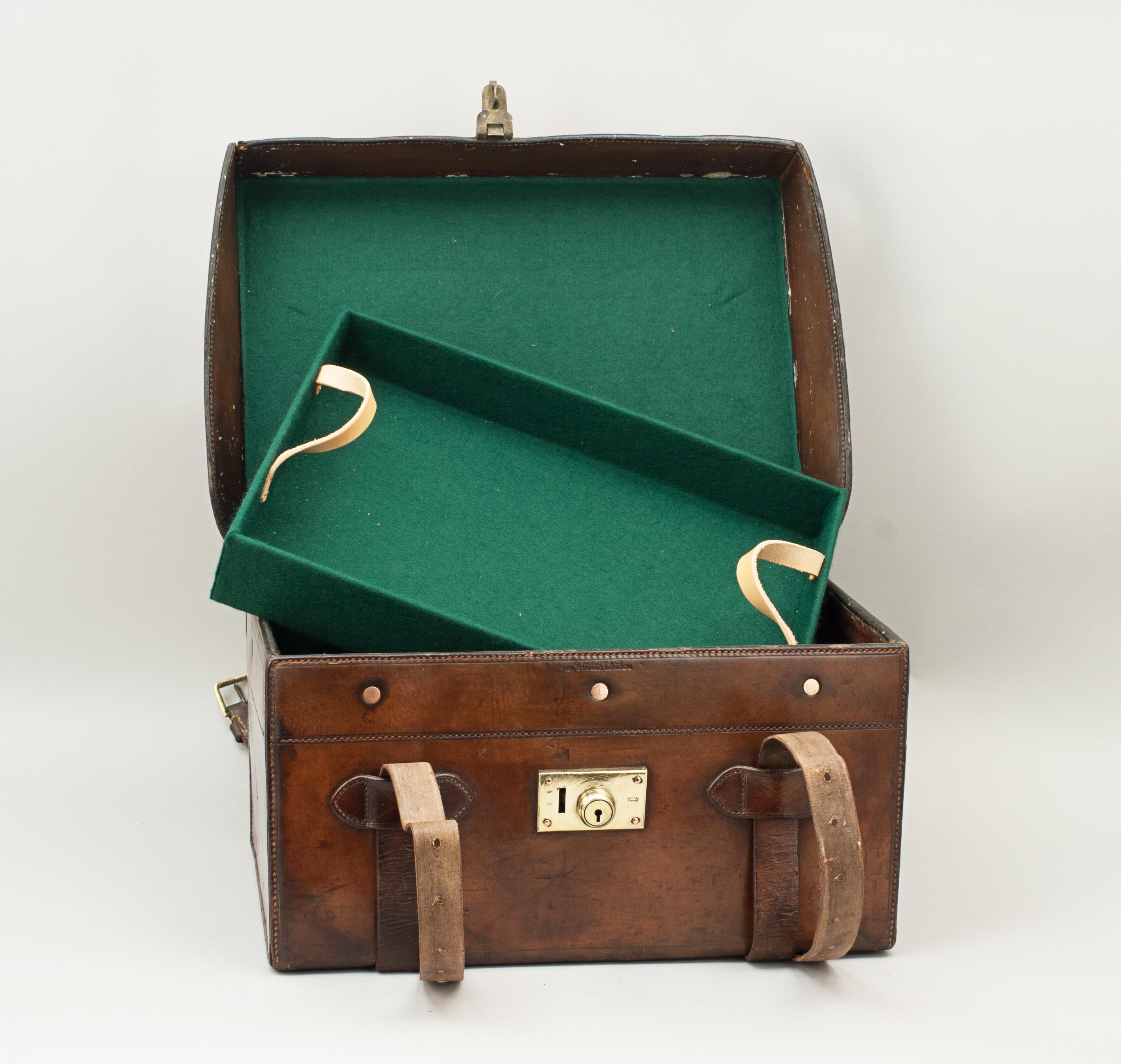 Leather Farlow Fishing Tackle Case with Tray 1
