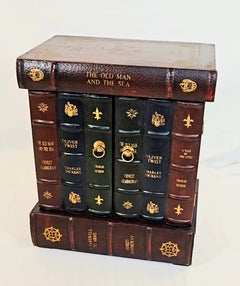 Mueble de piel sintética para guardar libros y CDs