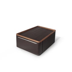 Leather Field Side Table by Madheke