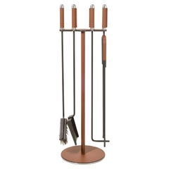 Juego de chimenea de cuero