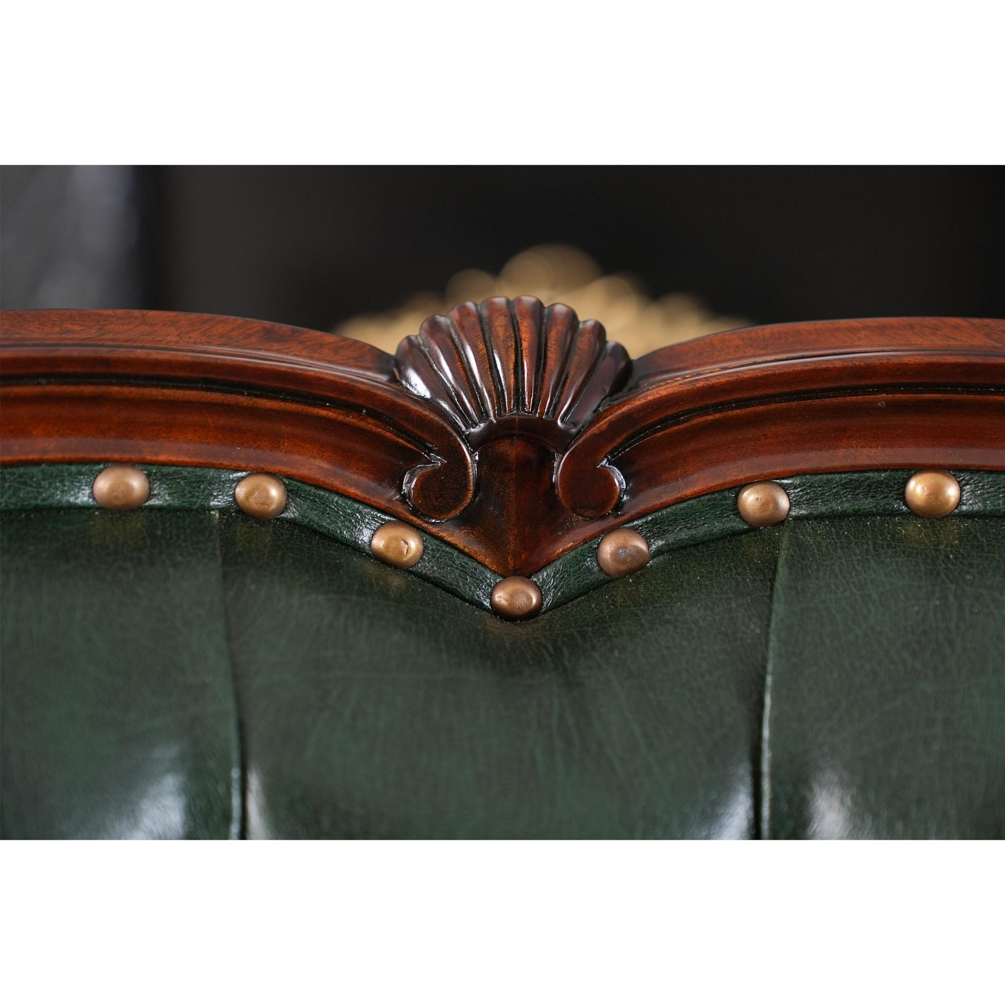 Leather Fireside Chair For Sale 4