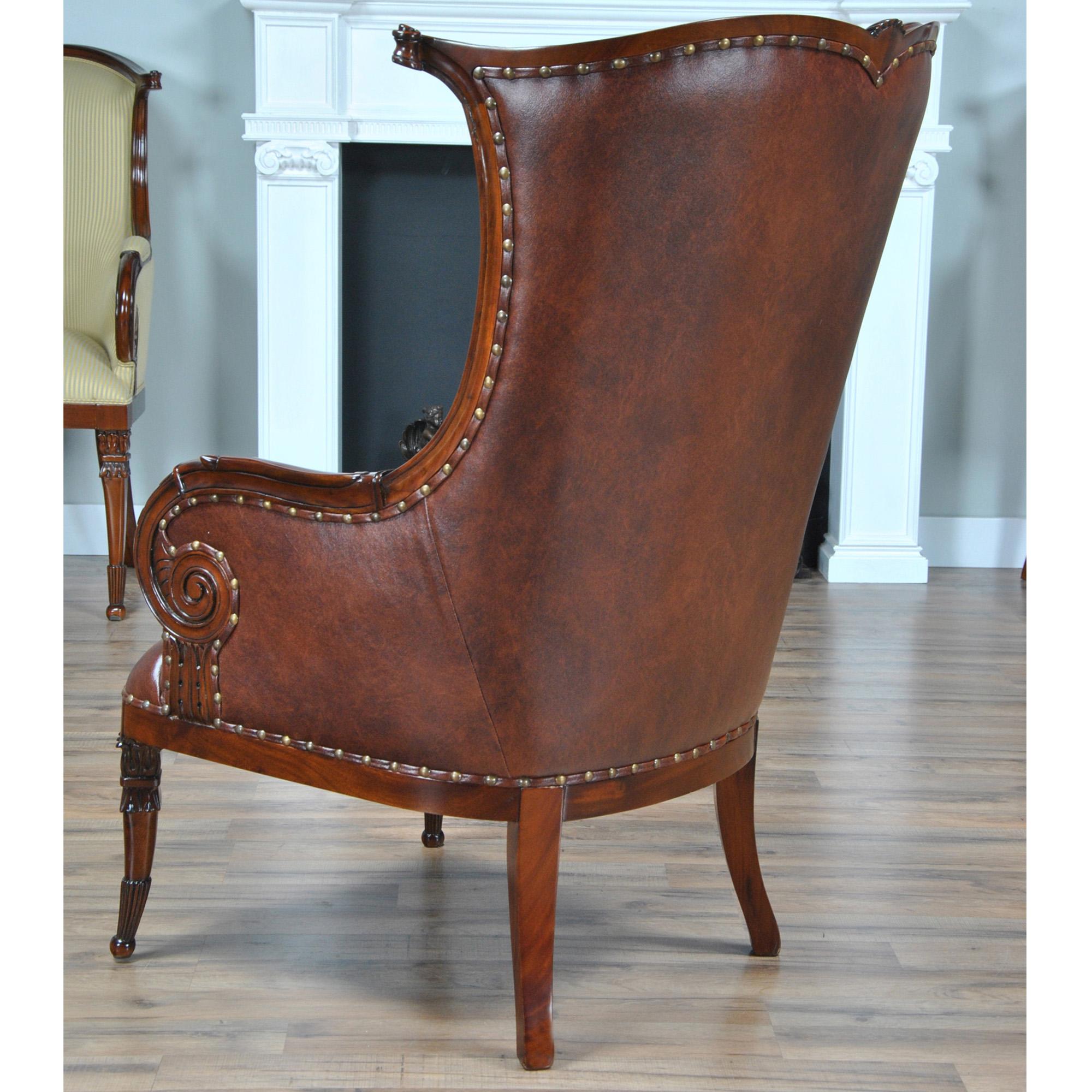 leather fireside chairs for sale