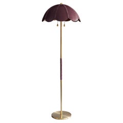 Leather Floor Lamp, Berry, Capa, Saddle Lamp Collection