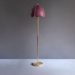 Leather Floor Lamp, Berry, Doma, Saddle Lamp Collection