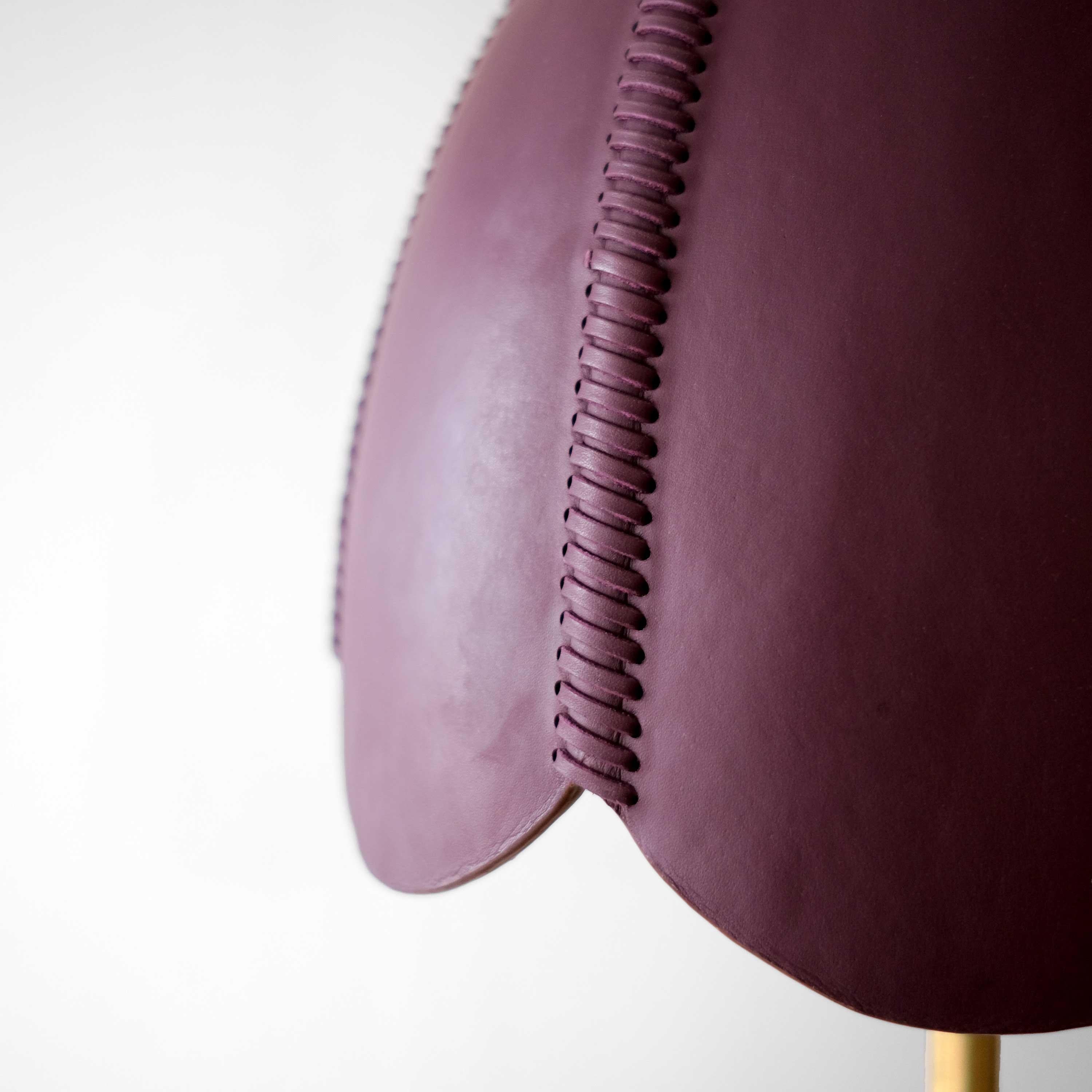 Mid-Century Modern Leather Floor Lamp, Berry, Doma, Saddle Lamp Collection For Sale