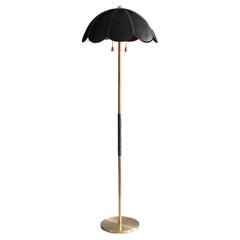 Leather Floor Lamp, Black, Capa, Saddle Lamp Collection