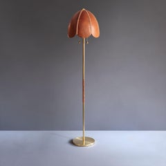 Leather Floor Lamp, Camel, Doma, Saddle Lamp Collection