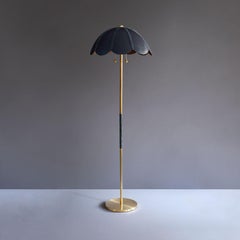 Leather Floor Lamp, Cobalt, Capa, Saddle Lamp Collection
