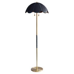 Leather Floor Lamp, Cobalt, Capa, Saddle Lamp Collection