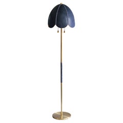 Leather Floor Lamp, Cobalt, Doma, Saddle Lamp Collection