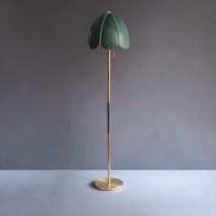 Leather Floor Lamp, Emerald Green, Doma, Saddle Lamp Collection