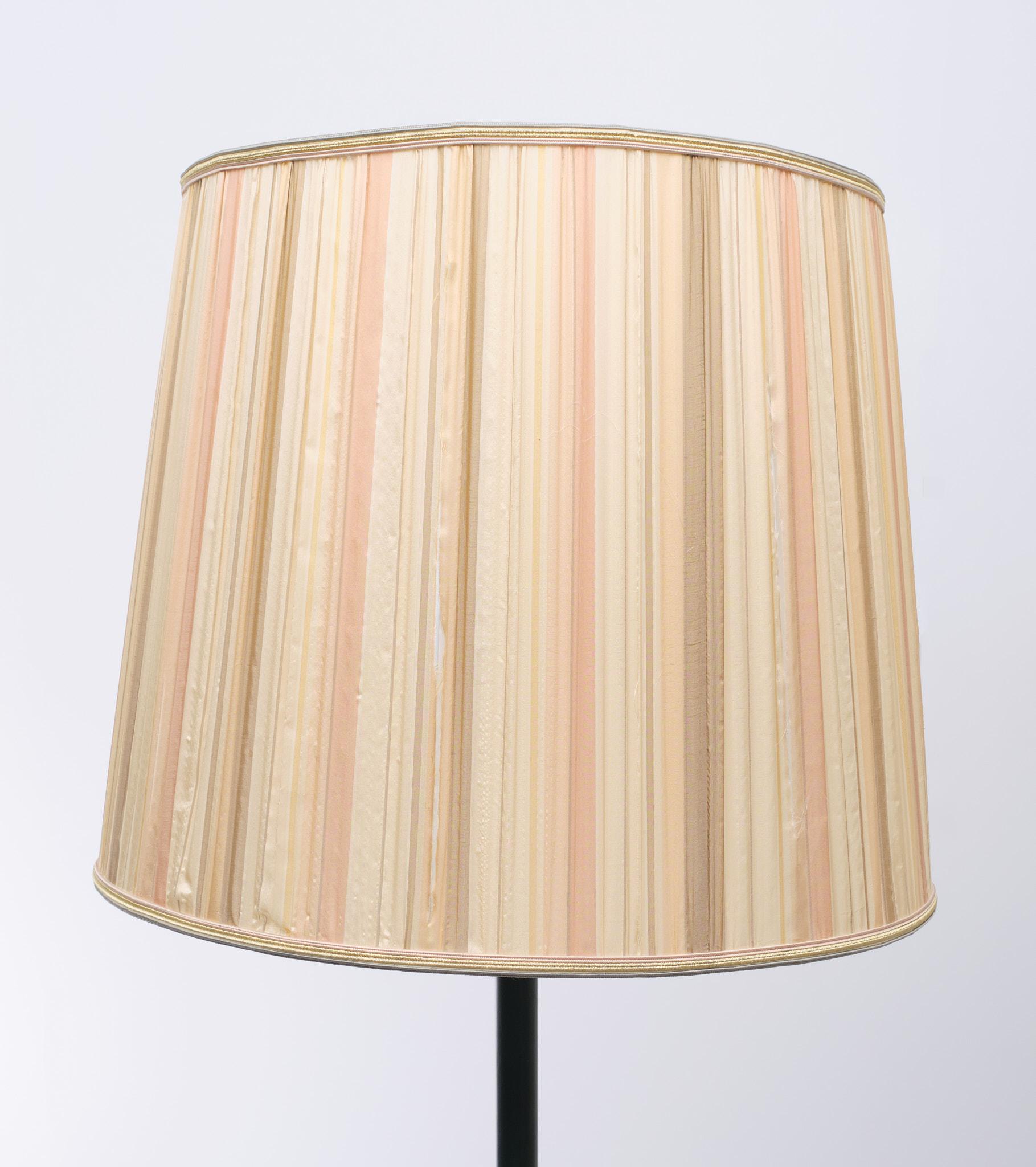 Leather Floor Lamp Jacques Adnet Style, 1960s For Sale 1