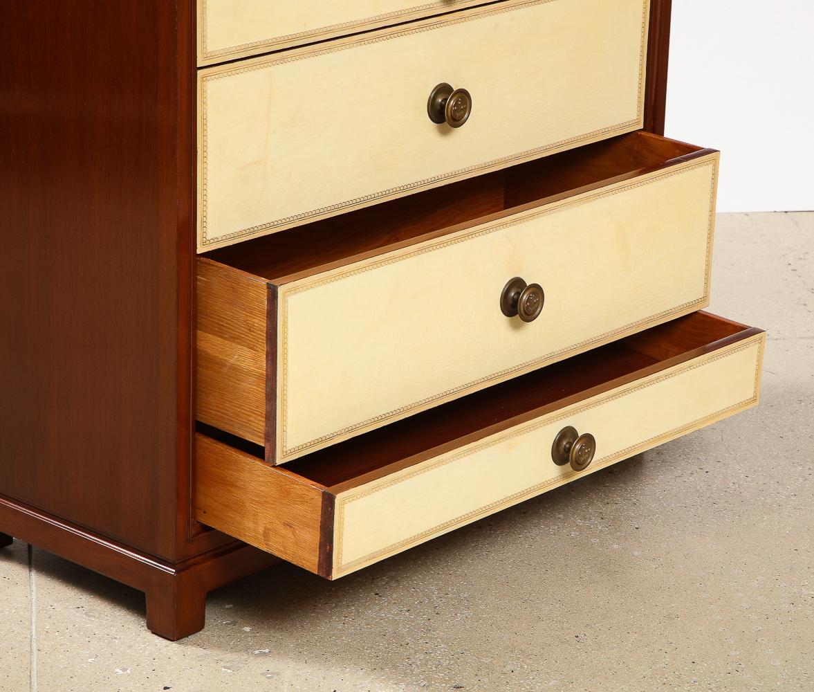 Hand-Crafted Leather Front Chest of Drawers by Tommi Parzinger for Charak Modern