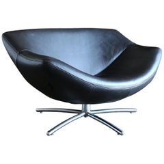 Leather "Gigi" Swivel Chair by Gerard Van Den Berg for Label