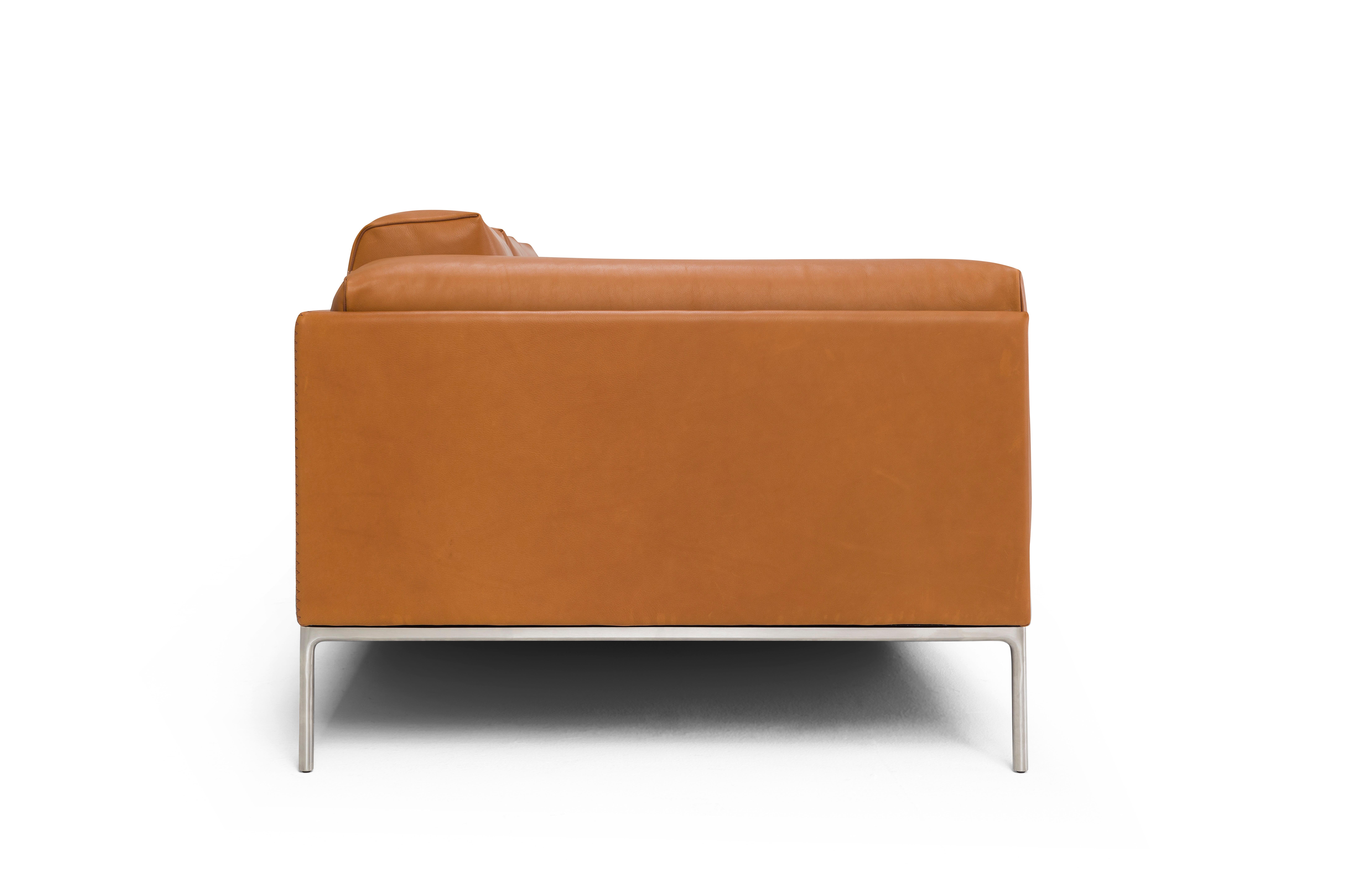 Italian Leather Giorgio Sofa by Amura Lab For Sale