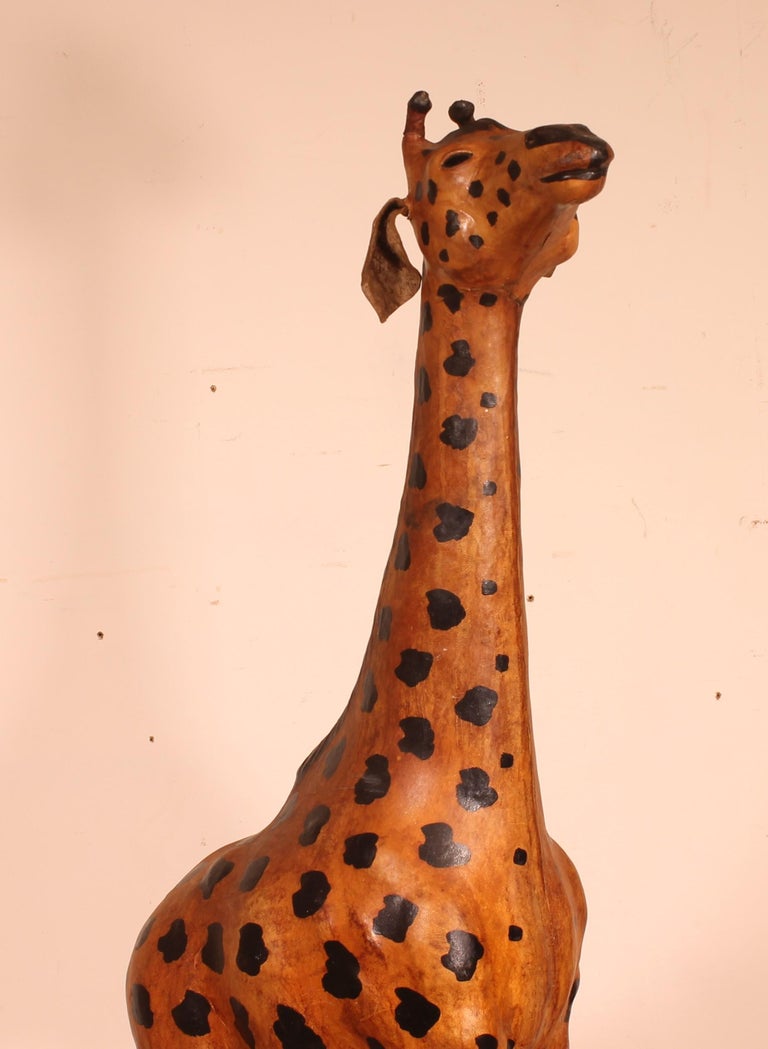 Aesthetic Movement Leather Giraffe 20th Century, England For Sale