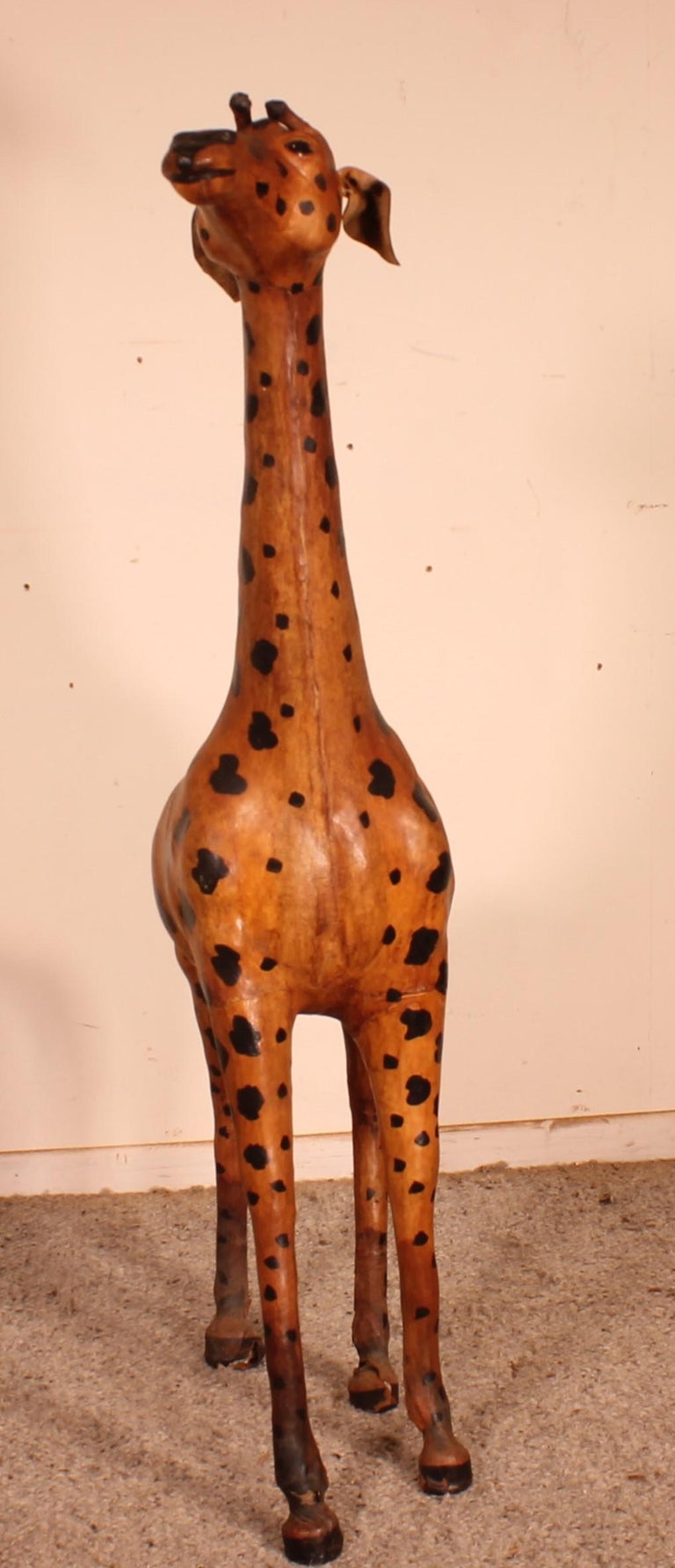 English Leather Giraffe 20th Century, England For Sale
