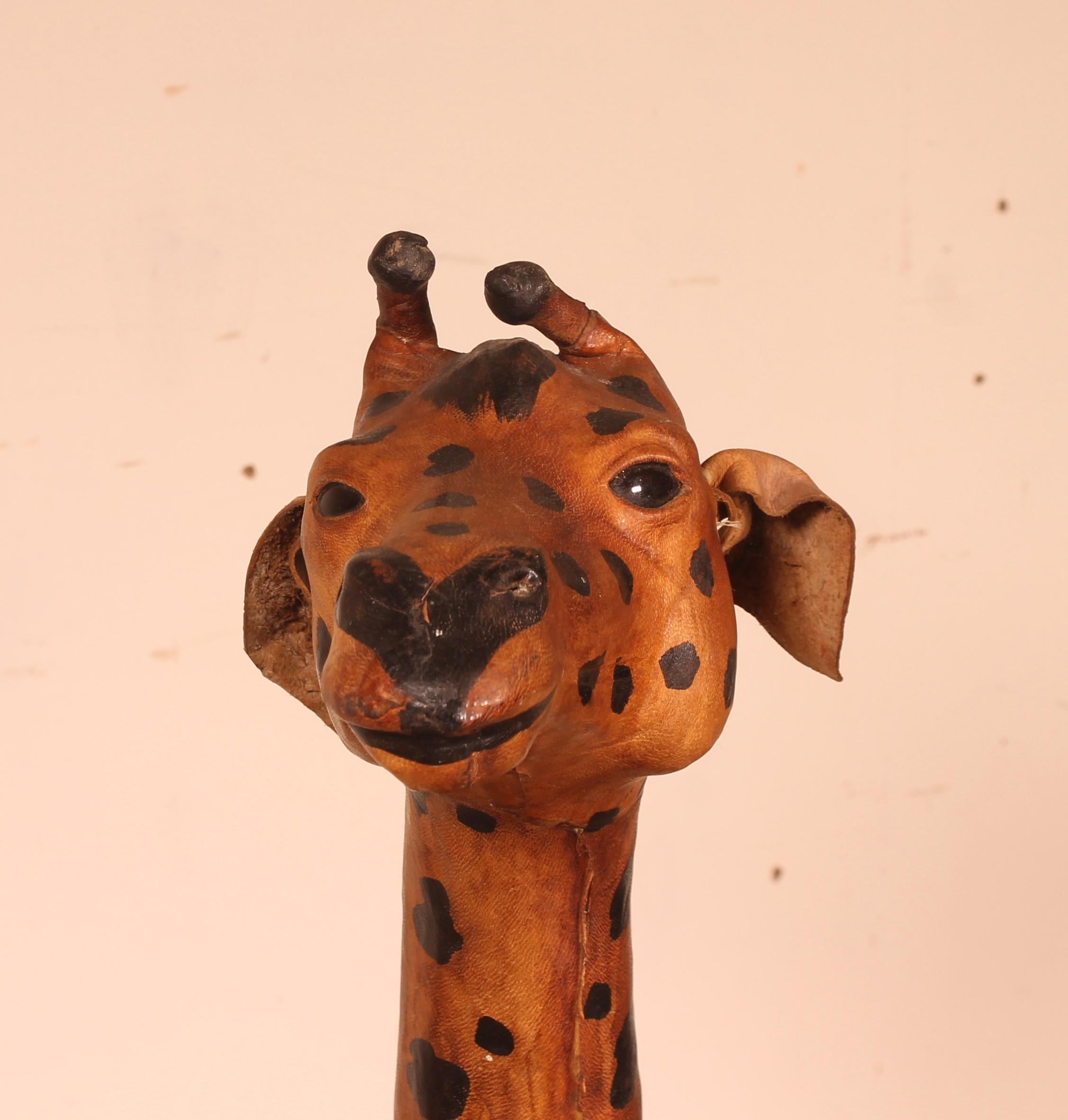 Aesthetic Movement Leather Giraffe 20th Century, England For Sale