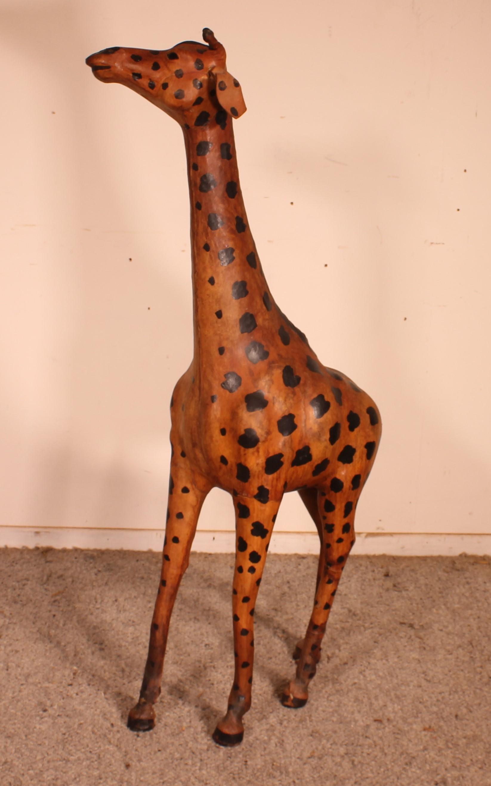 English Leather Giraffe 20th Century, England For Sale