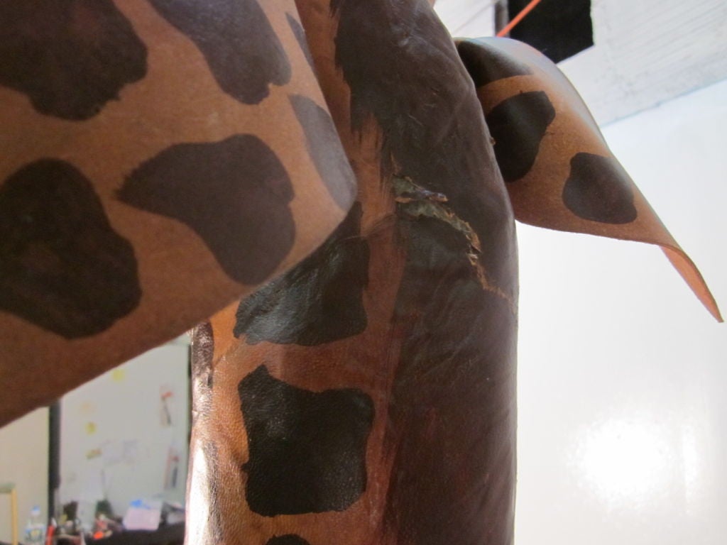 20th Century Leather Giraffe For Sale