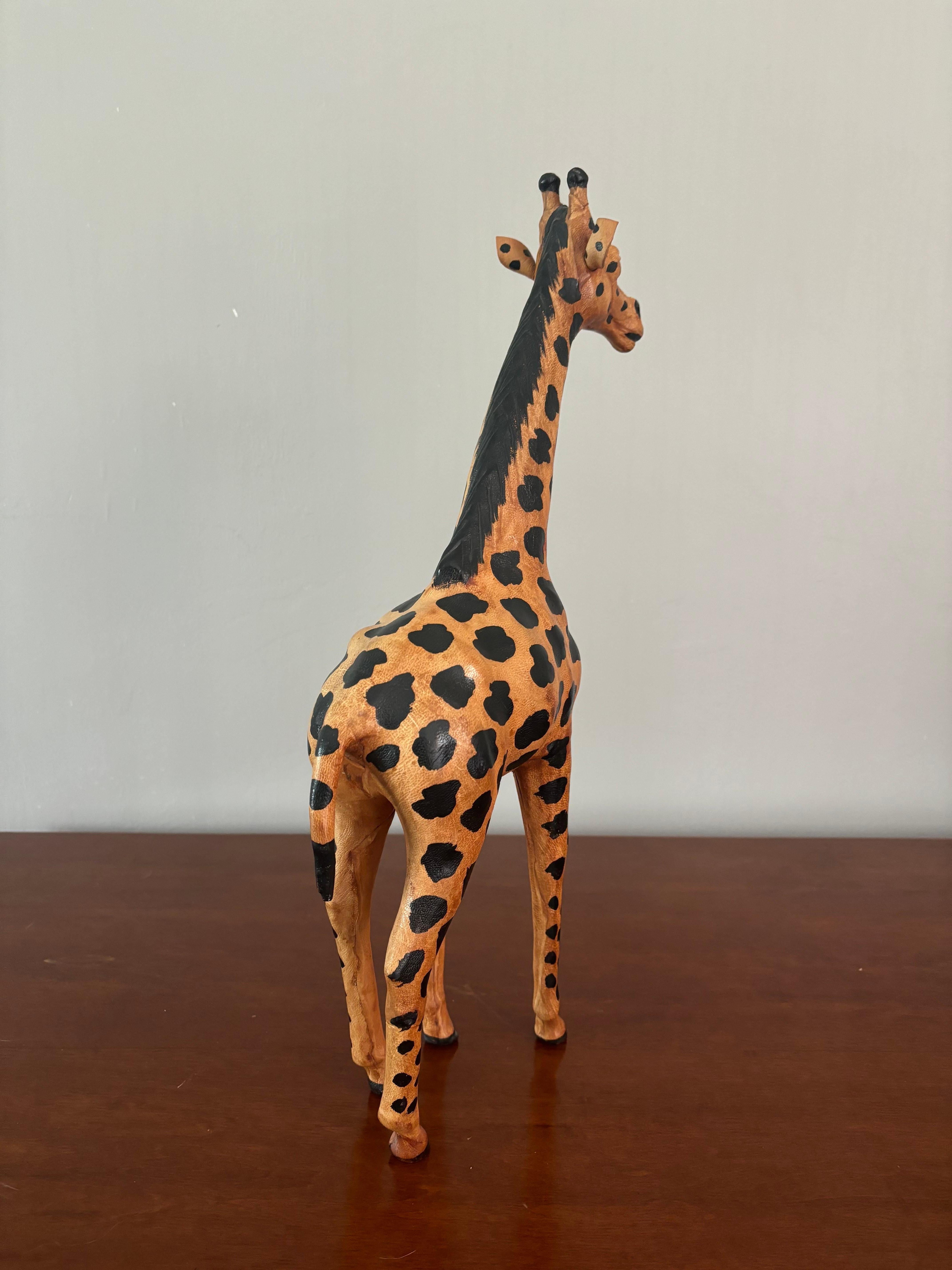 Giraffen-Skulptur aus Leder im Zustand „Gut“ im Angebot in Boynton Beach, FL