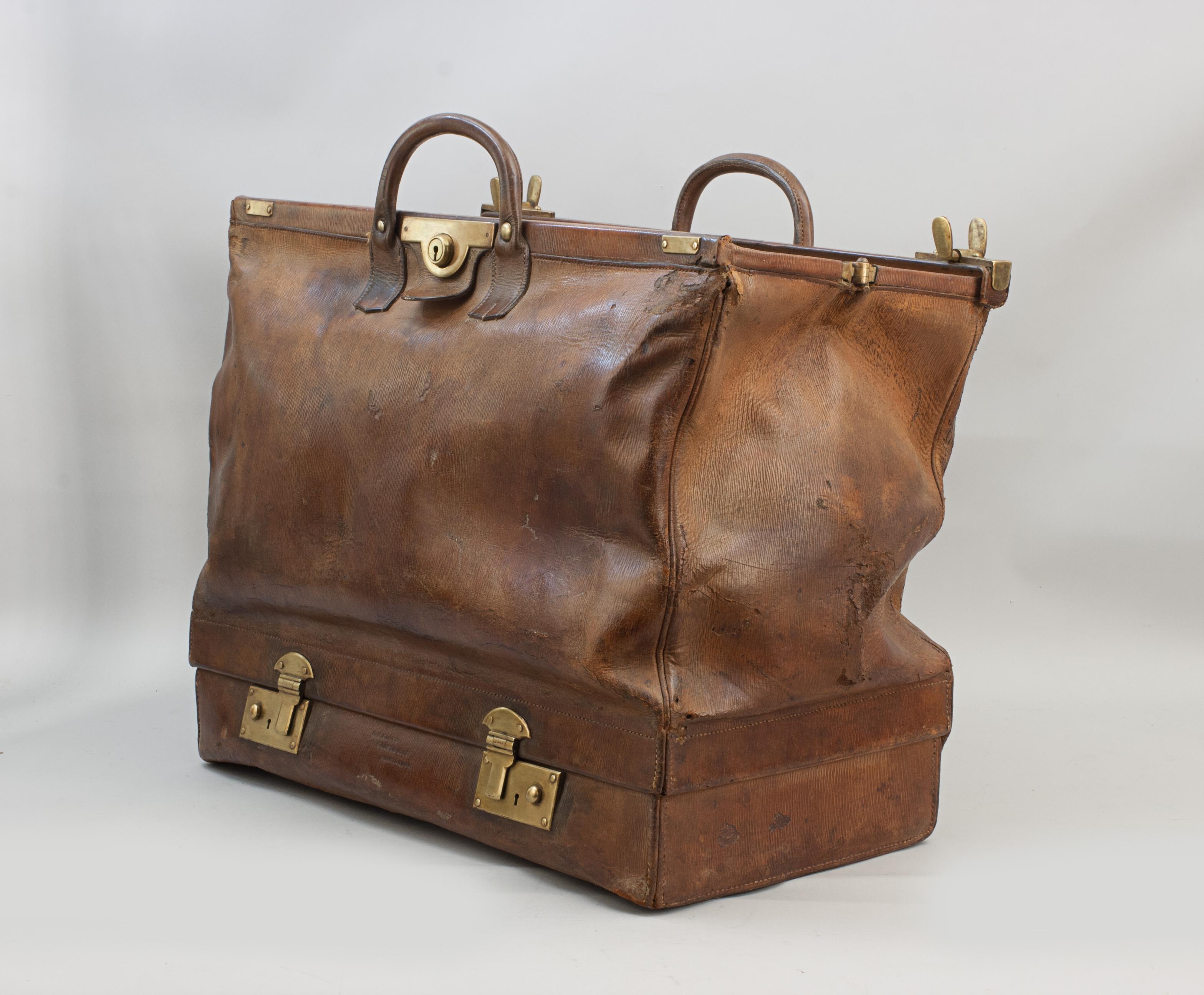 British Leather Gladstone Bag by H.W Hill, Haymarket