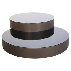 Leather & Glass Coffee Table