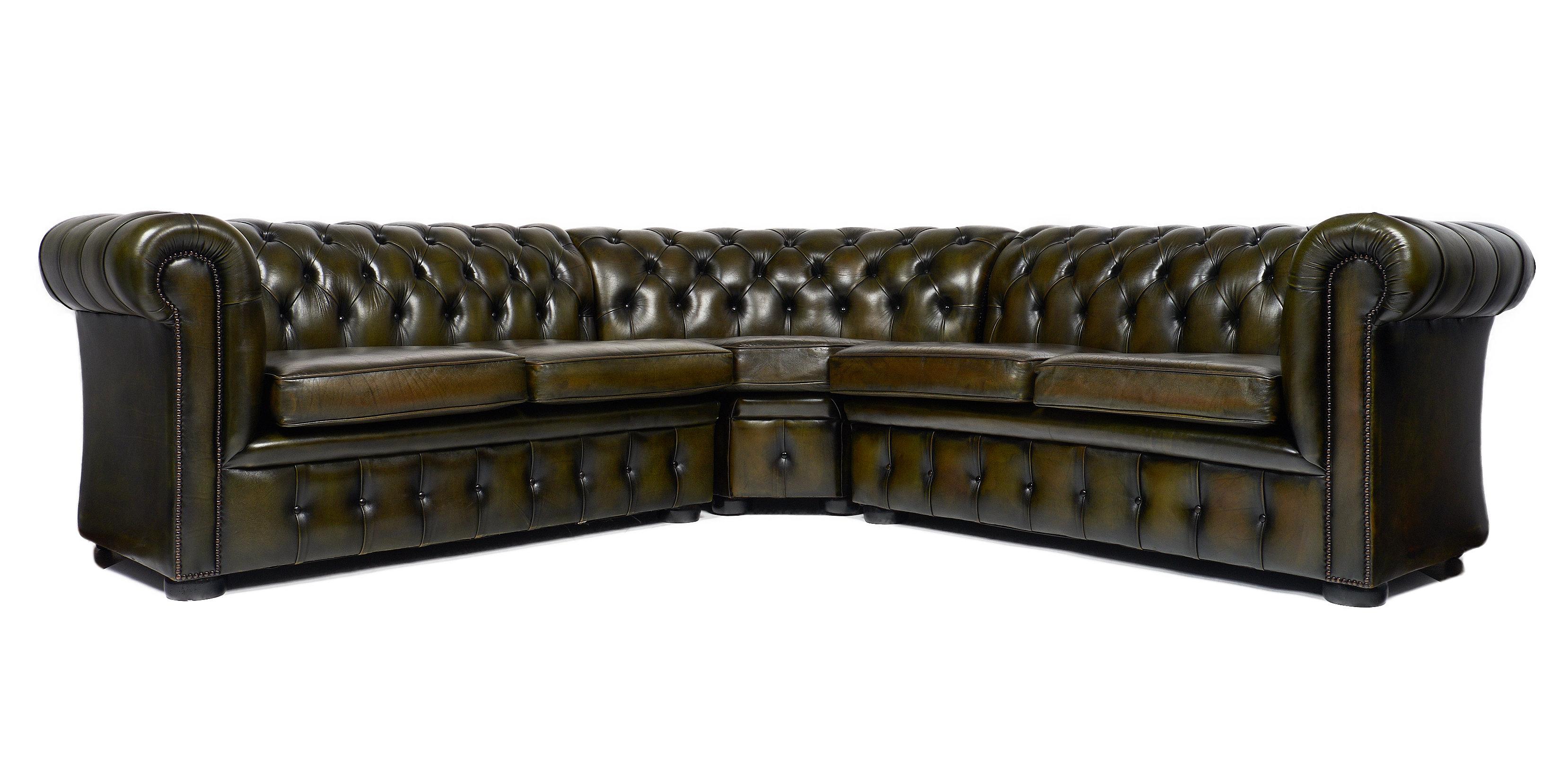 leather chesterfield sectional