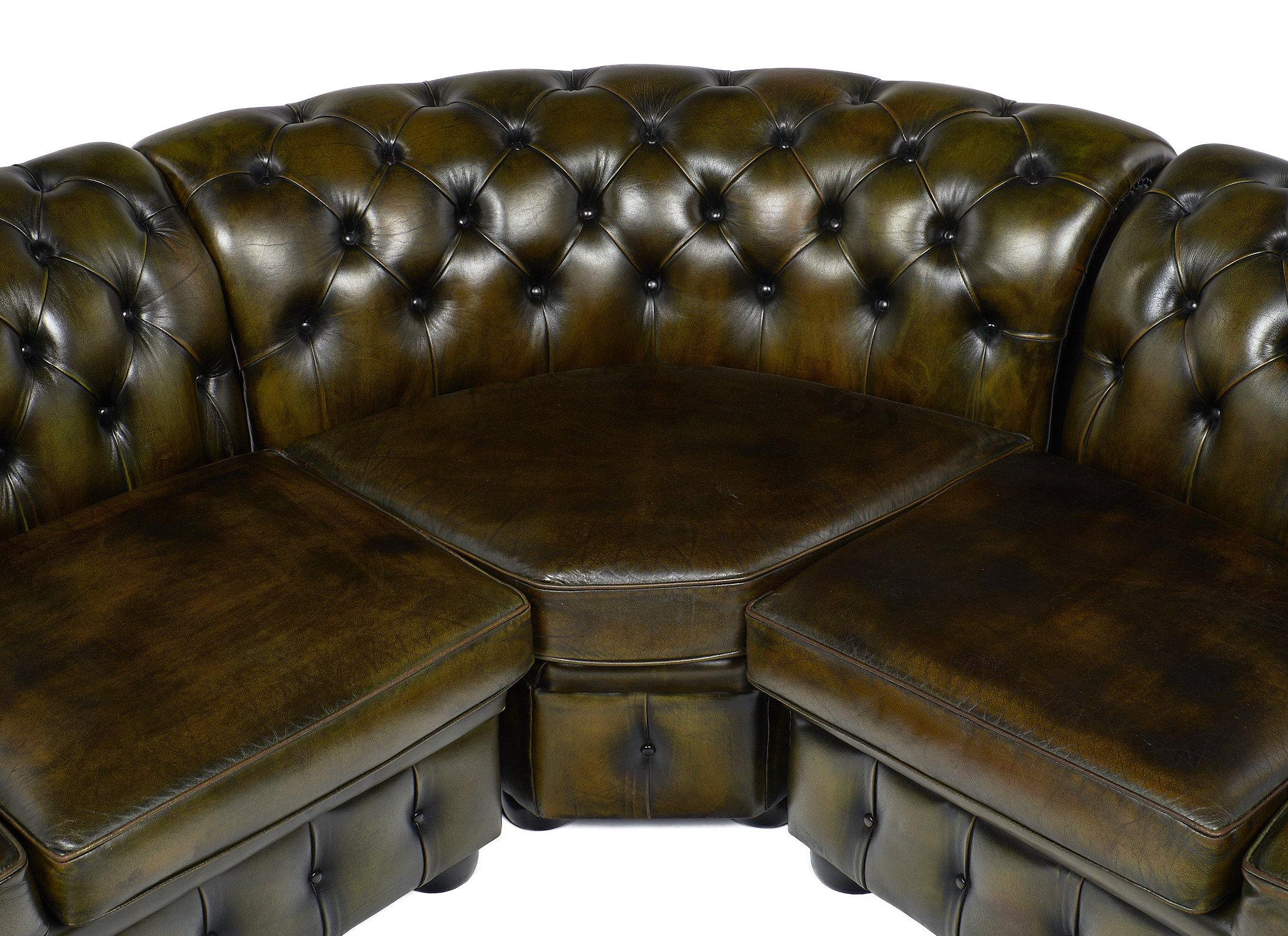 chesterfield sectional leather
