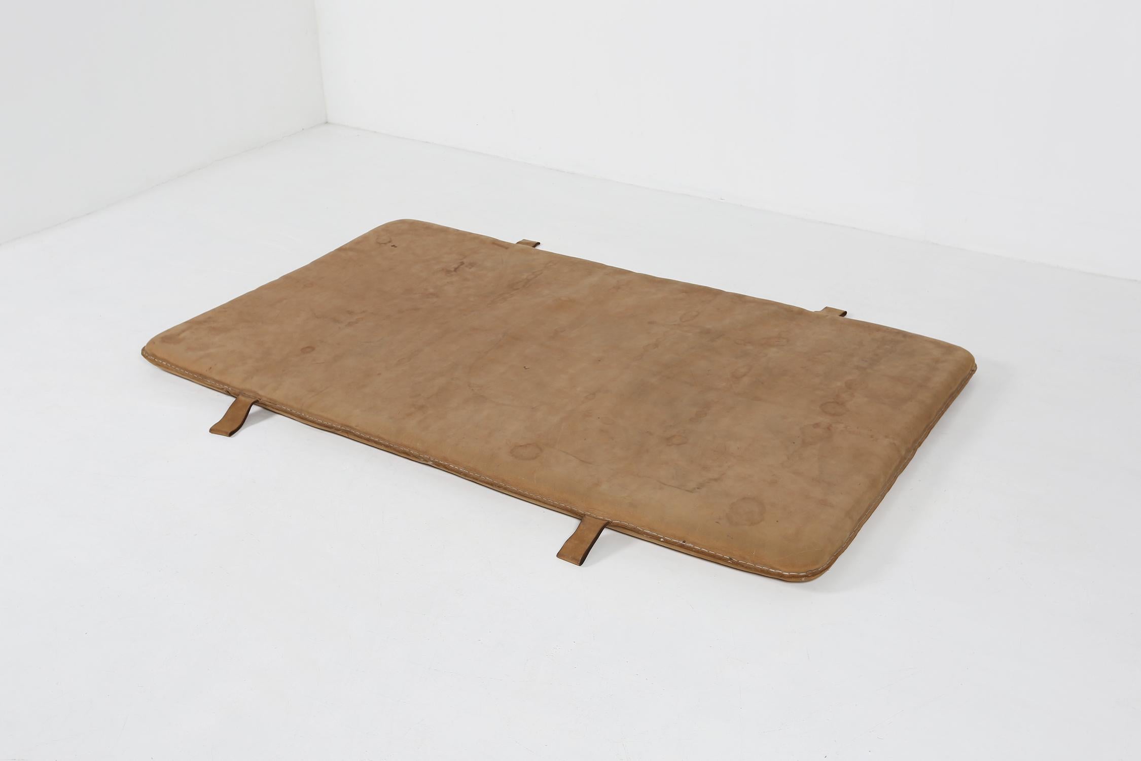 Leather gym mat ca.1930 Belgium.
Made from thick but soft leather.
With a very nice patina.