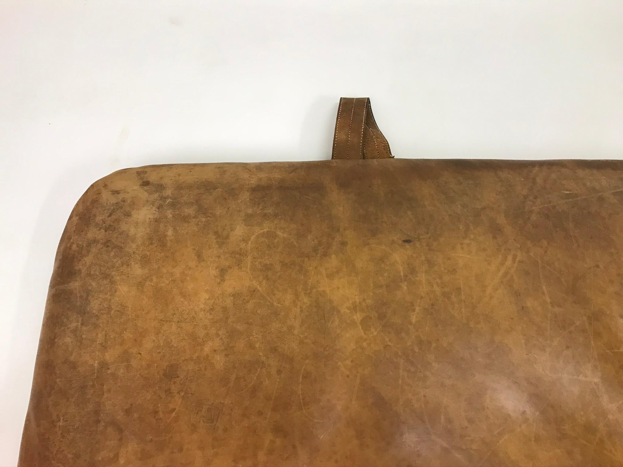 Mid-Century Modern Leather Gym Mattress Czech, 1930