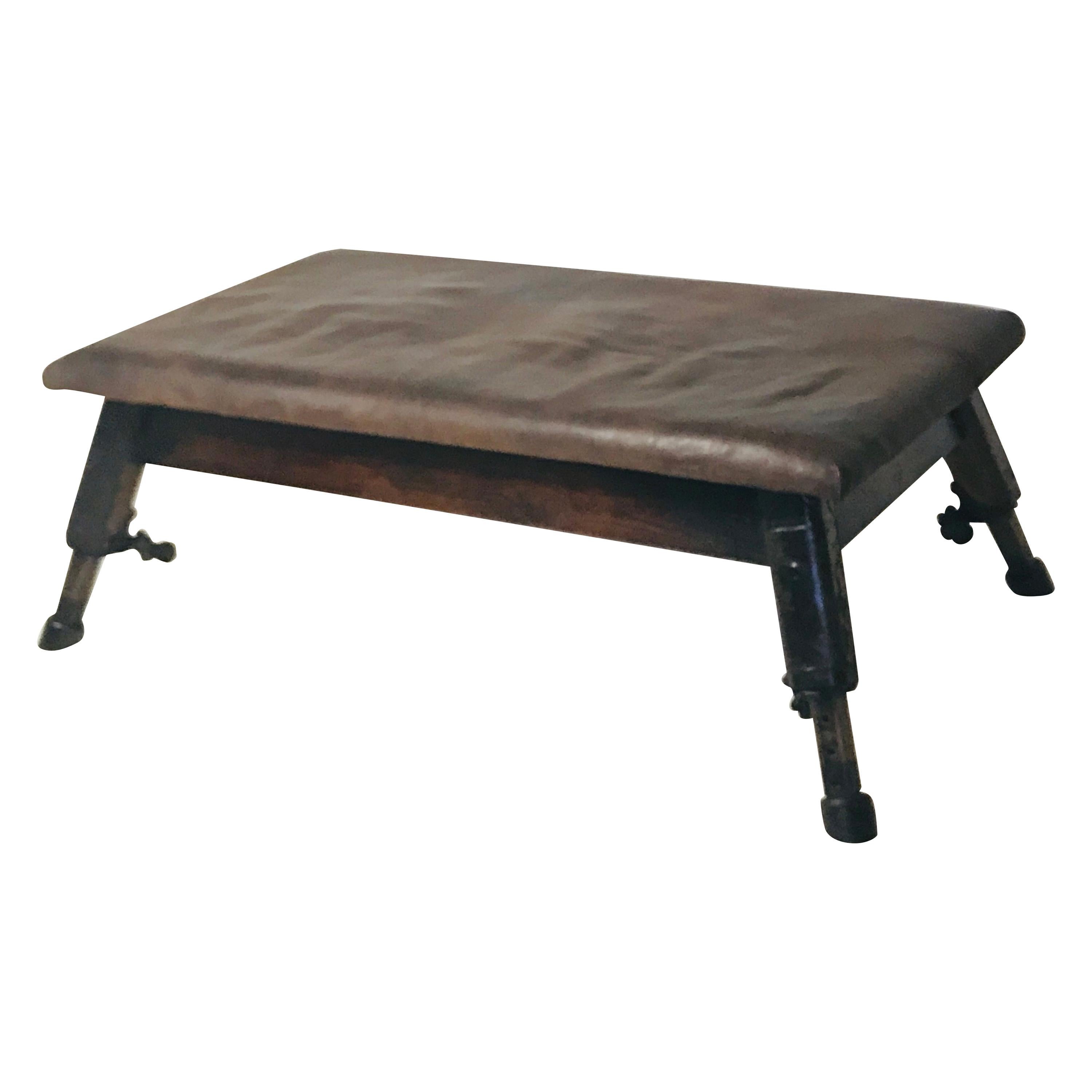 Leather Gym Table, "1930" For Sale