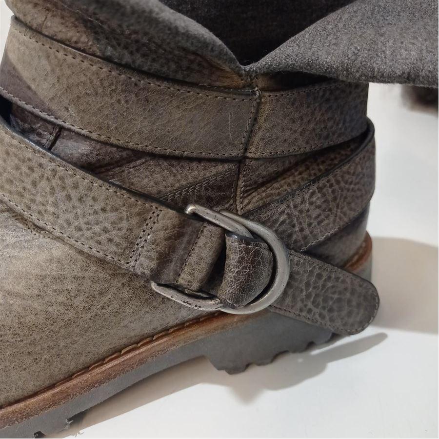 Brunello Cucinelli Leather half boots size 39 1/2 In Excellent Condition In Gazzaniga (BG), IT