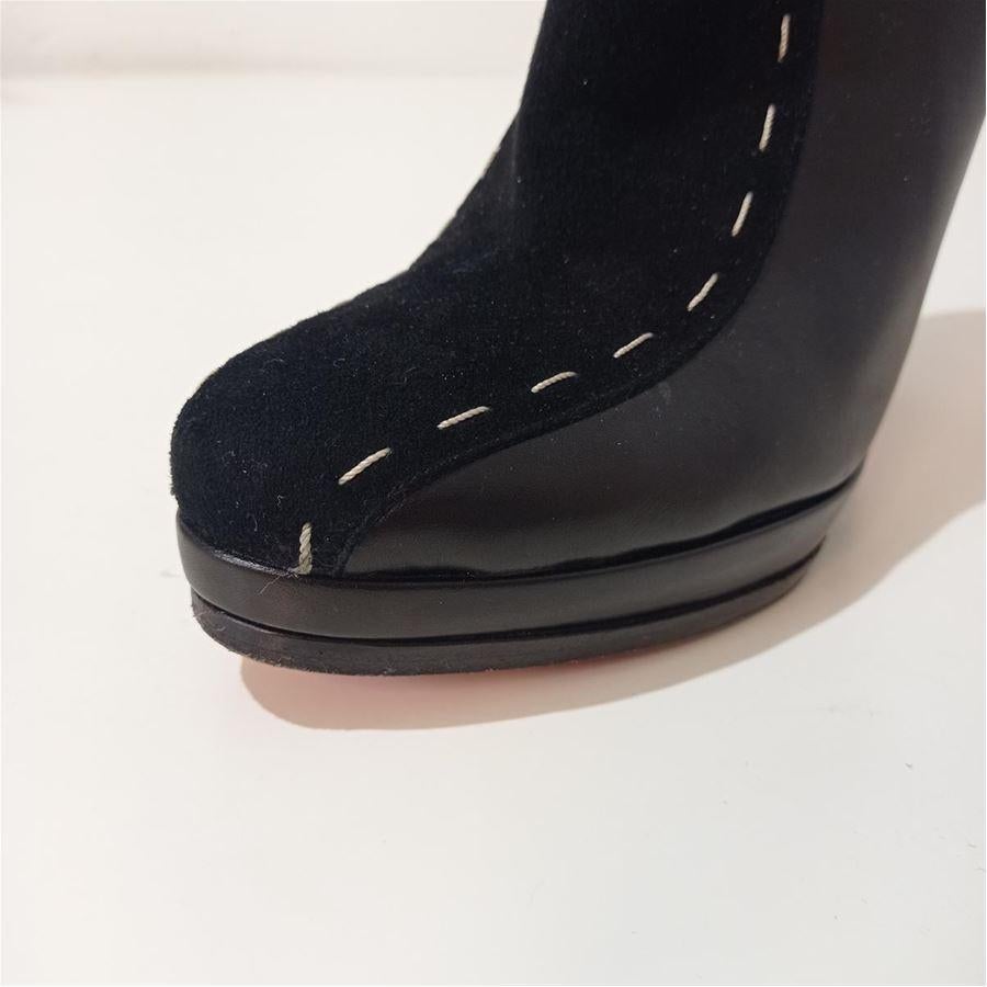 Black Frankie Morello Leather half boots size 37 For Sale
