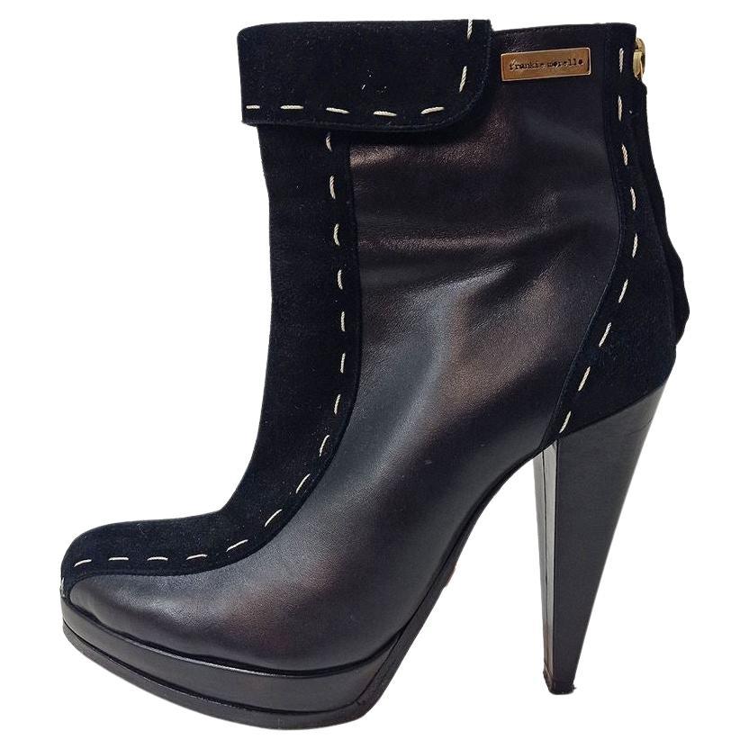 Frankie Morello Leather half boots size 37 For Sale