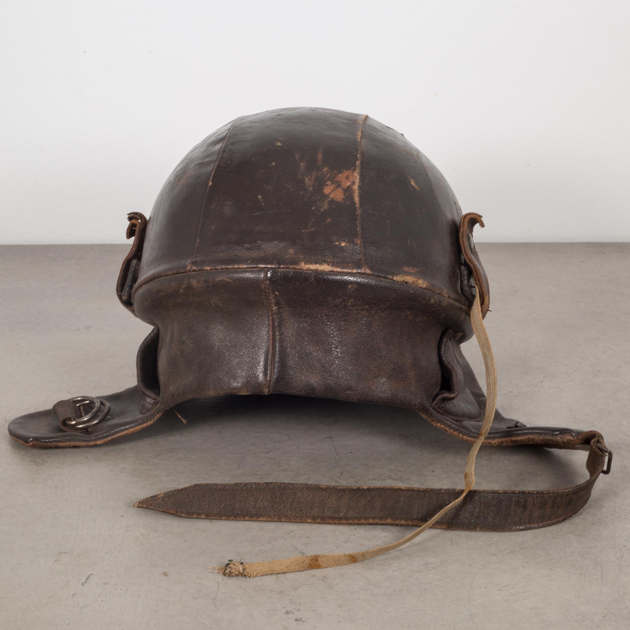 leather motorcycle helmet