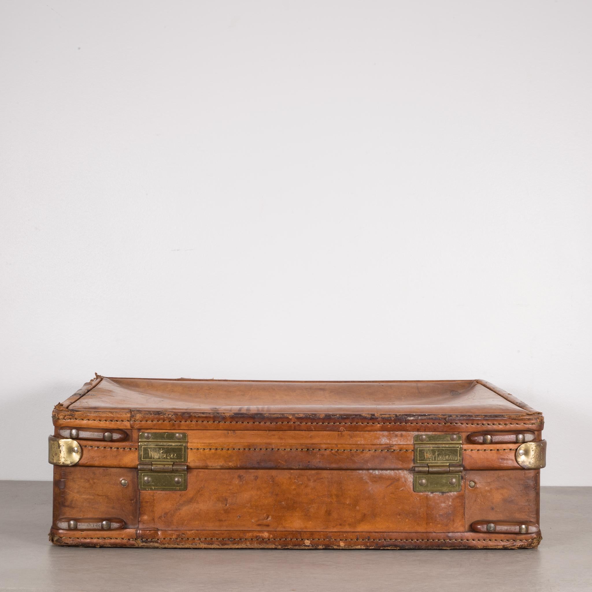 Leather Hartman Luggage Briefcase, circa 1950 In Good Condition In San Francisco, CA
