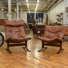 Leather High Back Siesta Chair by Ingmar Relling for Westnofa