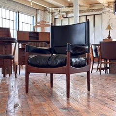 Leather Highback ‘Modus’ Arm Chair by Kristian Vedel