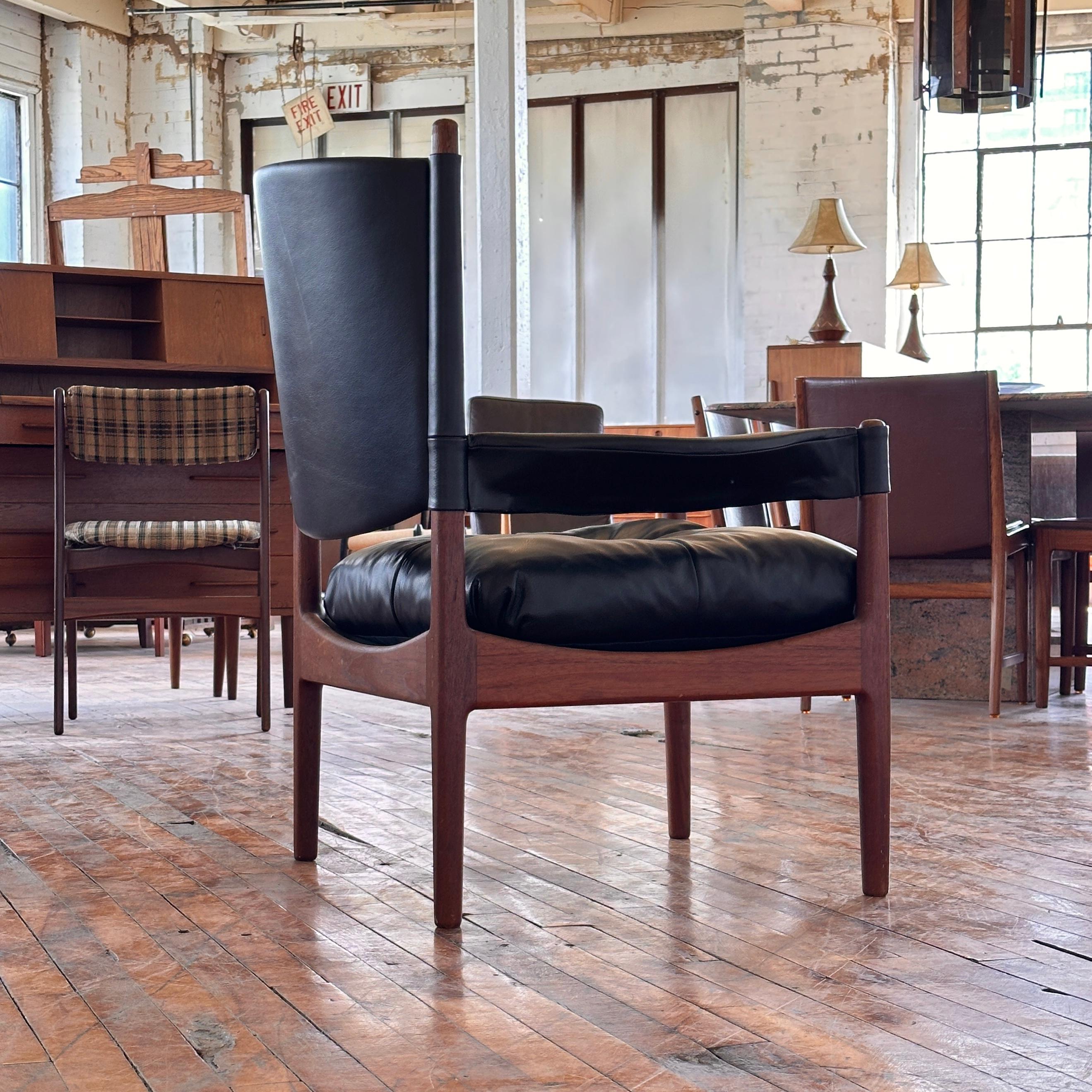 Leather Highback ‘Modus’ Arm Chair by Kristian Vedel 1