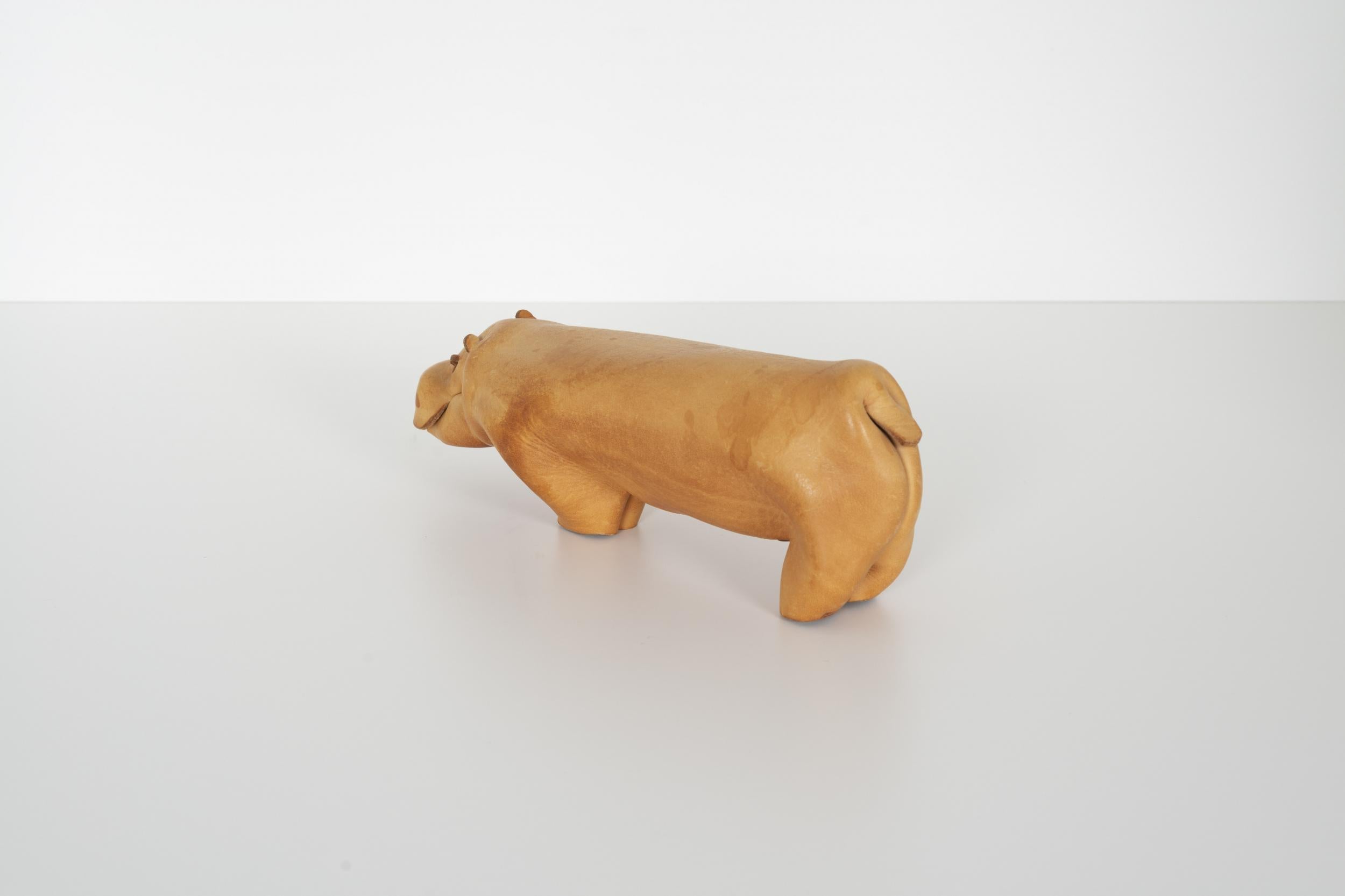 Leather Hippo by Deru For Sale 1