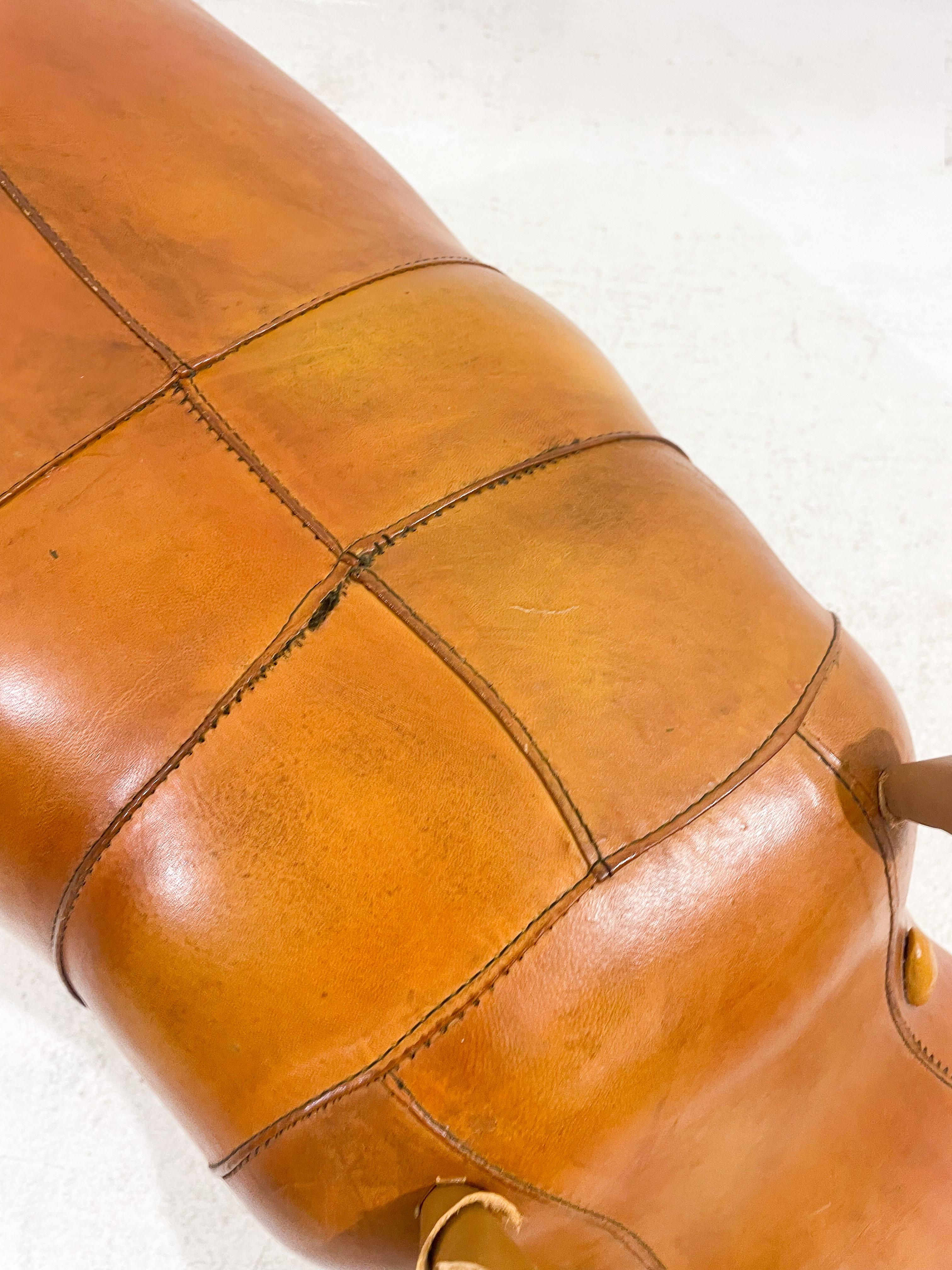 Leather Hippo Footstool by Dimitri Omersa, 1960s

Small tear in the leather 