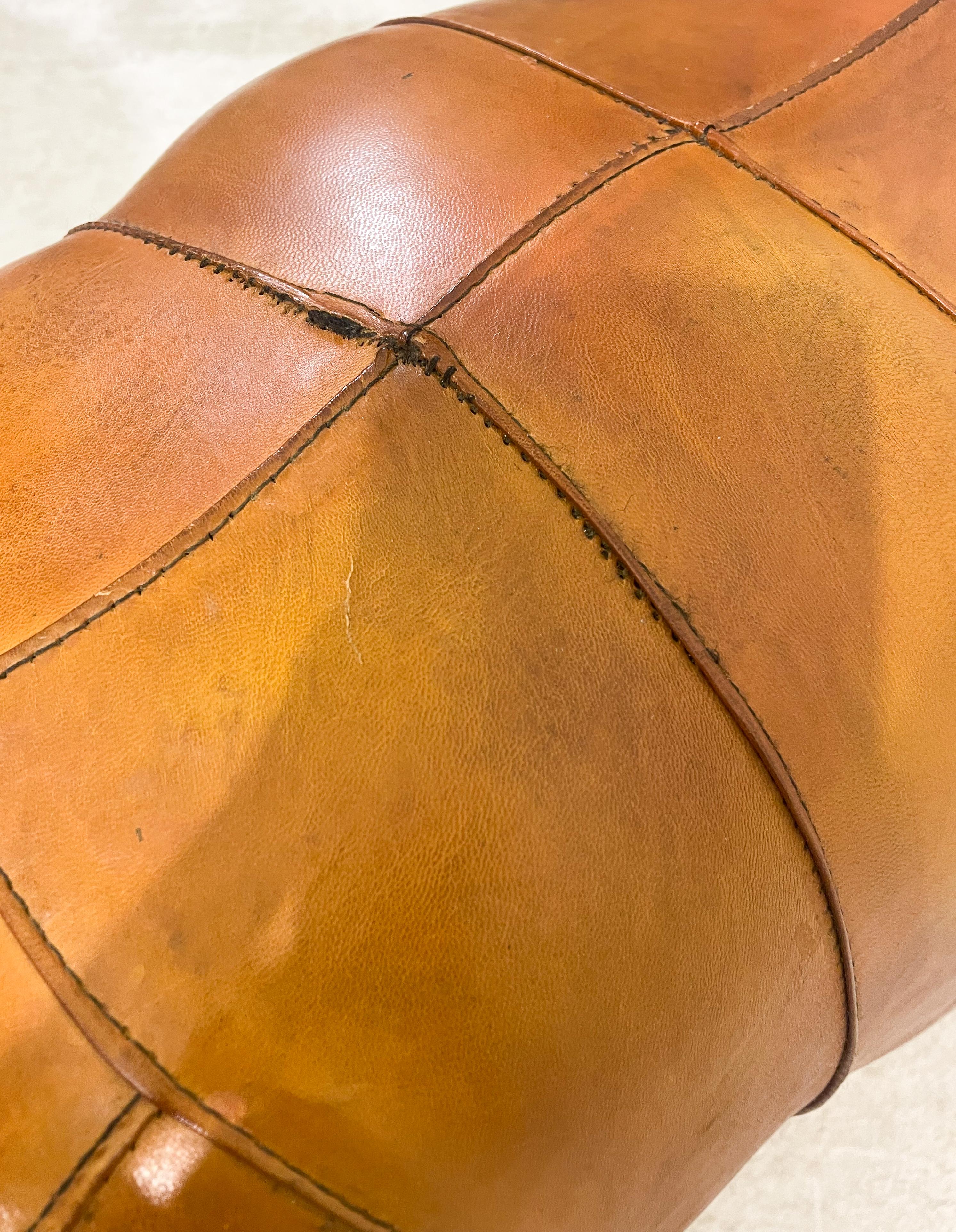 Mid-20th Century Leather Hippo Footstool by Dimitri Omersa, 1960s
