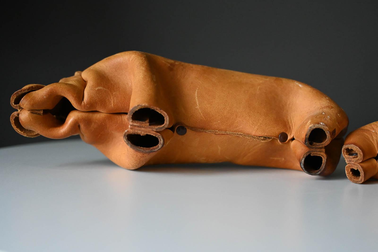 Leather Hippo Pair by Deru Germany, circa 1960 For Sale 2