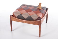 Hocker in pelle di Kristian Vedel di Søren Willadsen Møbelfabrik, 1963