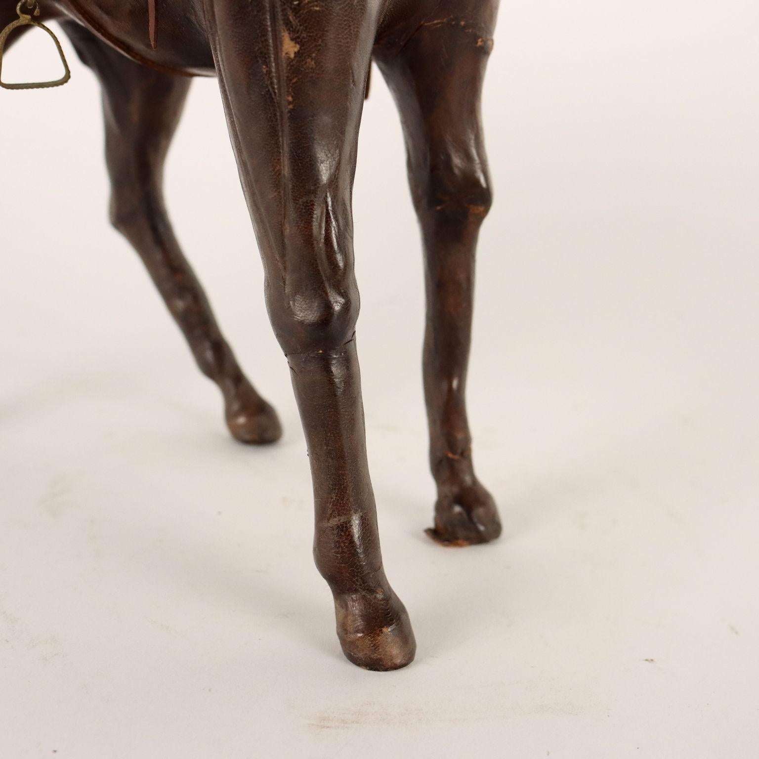 19th Century Leather Horse, Italy, Late 19th, Early 20th Century For Sale