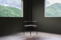 Leather & Iron Chair desined by Tadashi Murase Manufactured in Italy