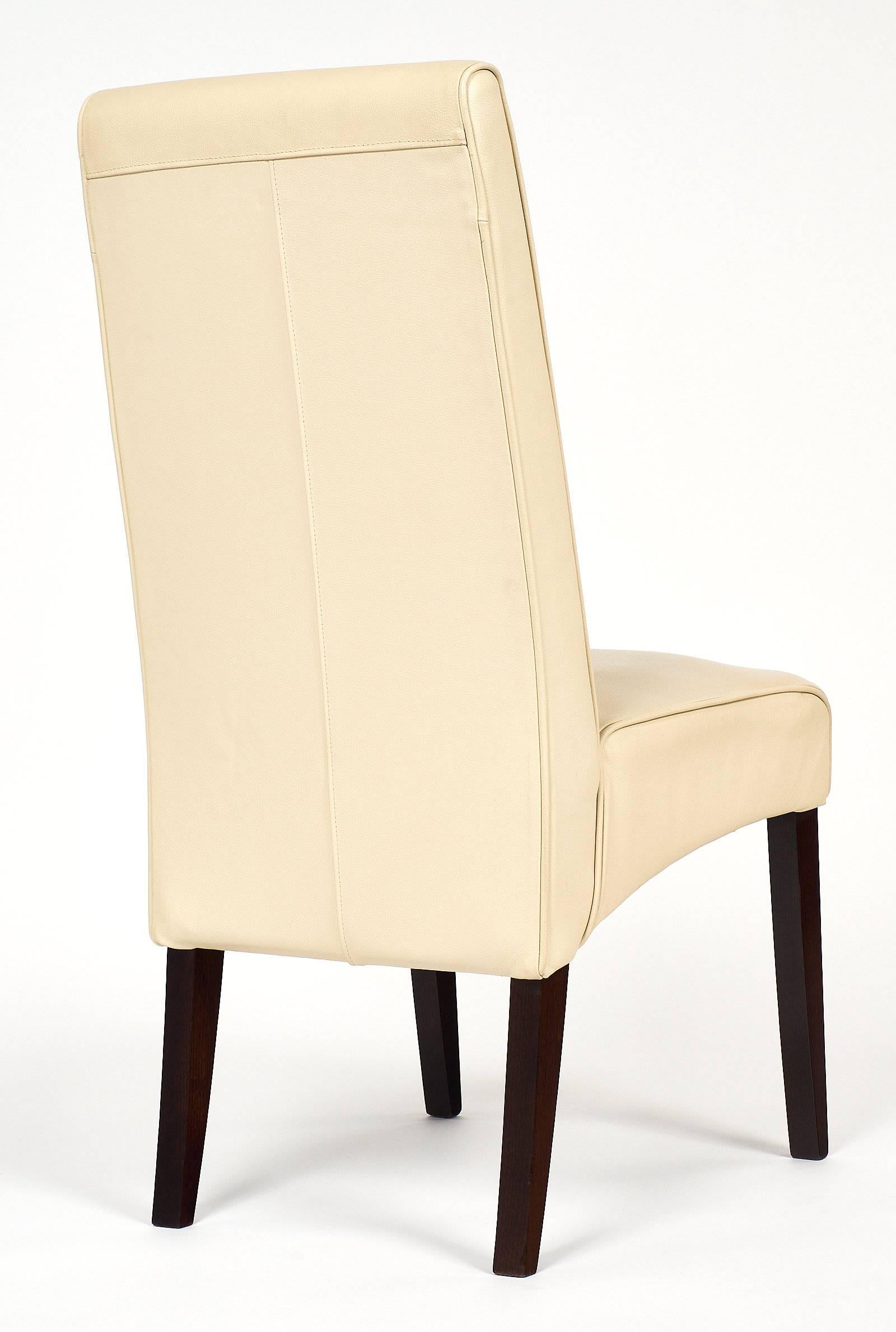 Late 20th Century Leather Italian Dining Chairs