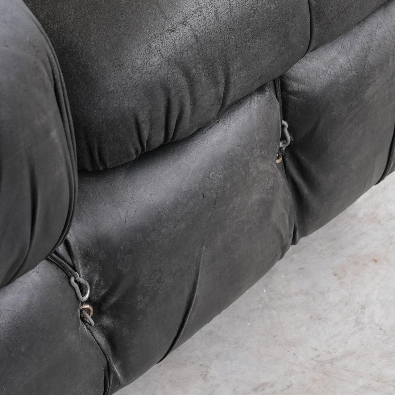 Leather Italian Mid-Century Camaleonda Sofa by Mario Bellini 8