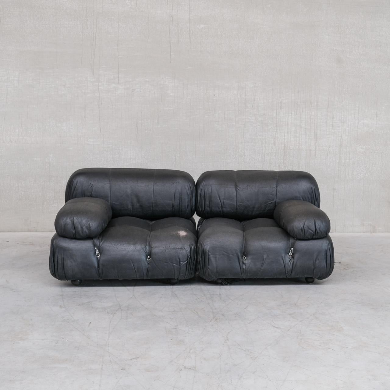 Leather Italian Mid-Century Camaleonda Sofa by Mario Bellini In Good Condition In London, GB